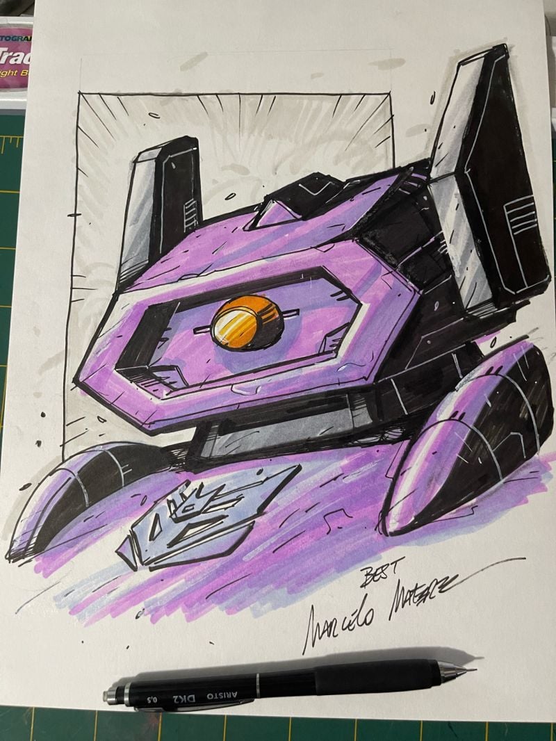 Transformers Shockwave original art fashion samuel-gillis